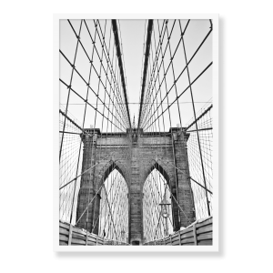 Plakat i formatet 30x40, med motiv af Brooklyn Bridge