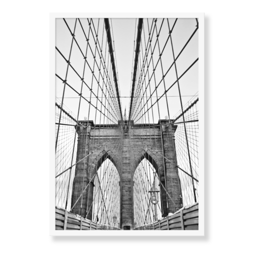 Plakat i formatet 30x40, med motiv af Brooklyn Bridge